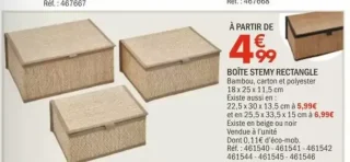 Boîte Stemy rectangle