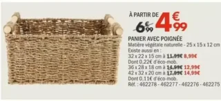 Panier avec poignée