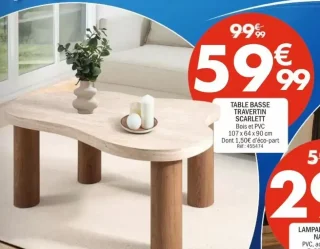 TABLE BASSE TRAVERTIN SCARLETT