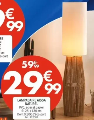 LAMPADAIRE AISSA NATUREL