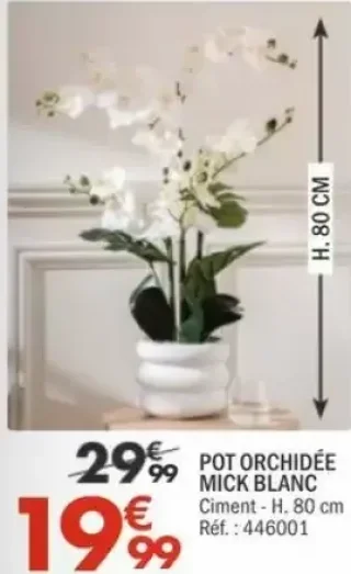 Pot Orchidée Mick Blanc