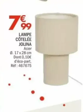 Lampe Côtelée Jolina