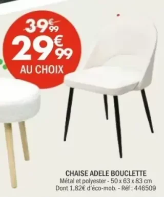 Chaise Adele Bouclette
