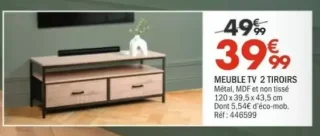 Meuble TV 2 tiroirs Collection Lena