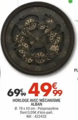 HORLOGE AVEC MÉCANISME ALBAN