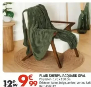 PLAID SHERPA JACQUARD OPAL