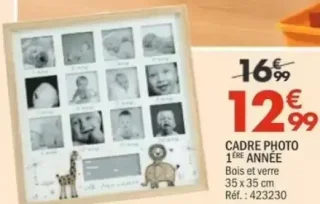 CADRE PHOTO 1ERE ANNÉE Bois et verre