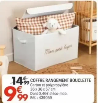 COFFRE RANGEMENT BOUCLETTE