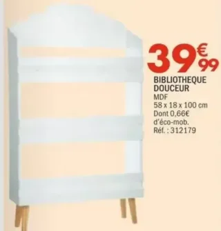 BIBLIOTHEQUE DOUCEUR MDF
