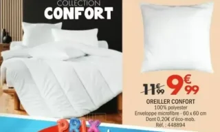 OREILLER CONFORT 100% polyester