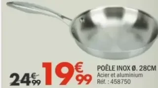 Poêle inox Ø. 28cm
