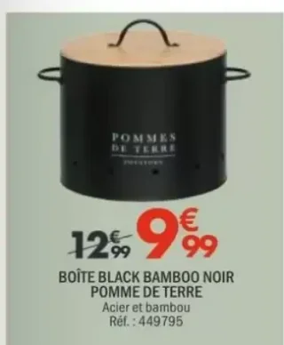 Boîte Black Bamboo Noir Pomme de Terre