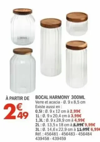 Bocal Harmony 300ML
