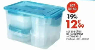 Lot 50 Boîtes de Rangement + Couvercle