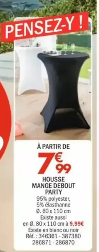 Housse mange debout party