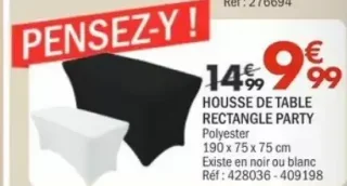 Housse de table rectangle party