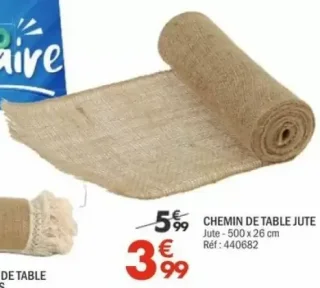 Chemin de table jute