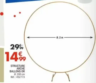 Structure arche ballons or