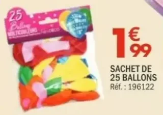 Sachet de 25 ballons