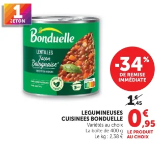 Légumineuses cuisinées Bonduelle