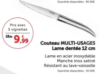 Couteau multi-usages Laguiole Heritage Lame dentée 12 cm