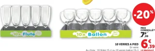 10 Verres à pied