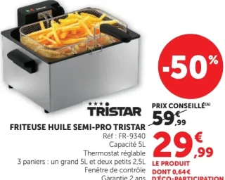 Friteuse huile semi-pro Tristar
