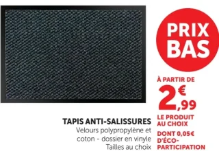 Tapis anti-salissures Velours polypropylène et coton