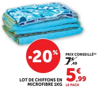 Lot de chiffons en microfibre 1kg