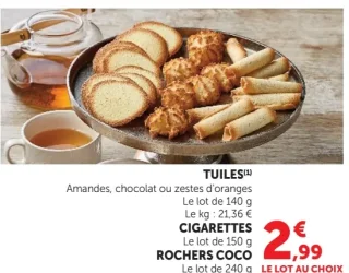 Tuiles, Cigarettes ou Rochers Coco