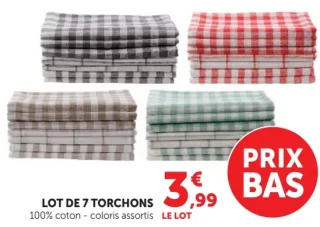 LOT DE 7 TORCHONS
