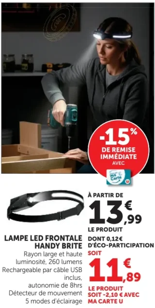 Lampe led frontale Handy Brite