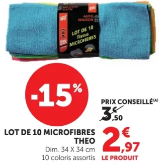 Lot de 10 microfibres Theo