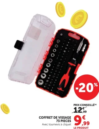 COFFRET DE VISSAGE 73 PIECES