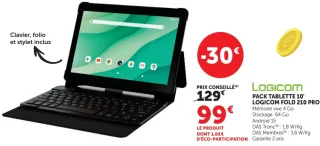 PACK TABLETTE 10' LOGICOM FOLD 210 PRO