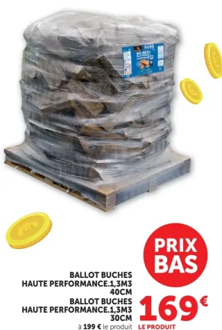 Ballot bûches haute performance 1,3m3