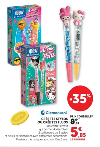 Clementoni Crée tes stylos ou Crée tes fluos