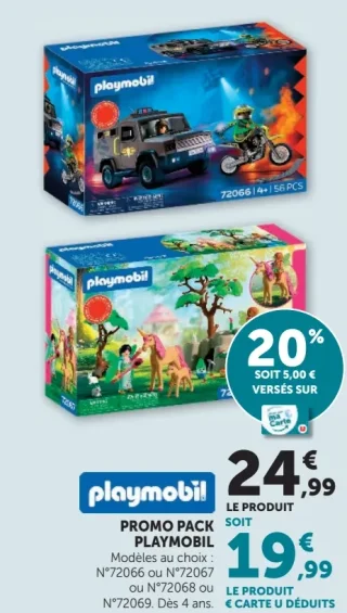 Playmobil Promo Pack (Modèles N°72066, N°72067, N°72068, N°72069)