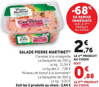 Salade Pierre Martinet (Cervelas à la vinaigrette ou Museau de boeuf à la lyonnaise)