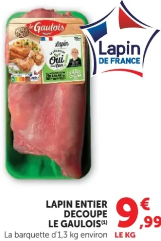 Lapin entier découpe Le Gaulois