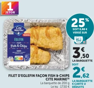 Filet d'églefin façon fish & chips Cité Marine
