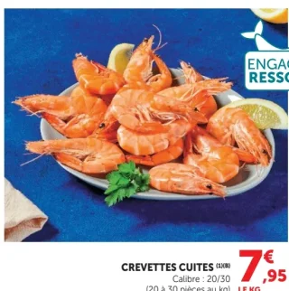 Crevettes cuites 20/30