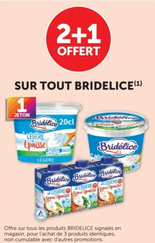 Gamme de crème et produits laitiers Bridelice