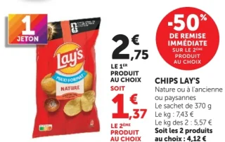 Chips Lay's Nature ou à l'ancienne ou paysannes