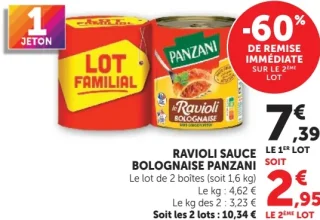 Ravioli sauce bolognaise Panzani