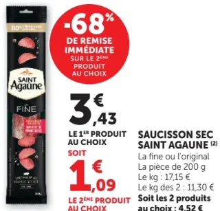 Saucisson Sec Saint Agaune