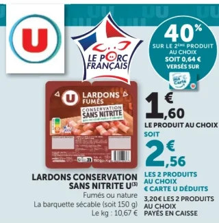 Lardons Conservation sans nitrite U