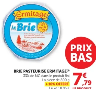 BRIE PASTEURISE ERMITAGE