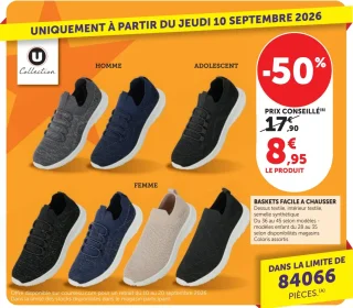 Baskets faciles à chausser U Collection