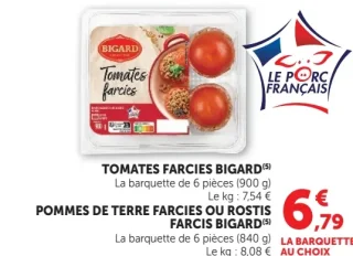 Tomates farcies Bigard / Pommes de terre farcies ou rostis farcis Bigard